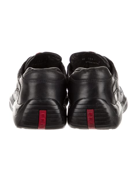 prada sport zwart|prada leather sneakers.